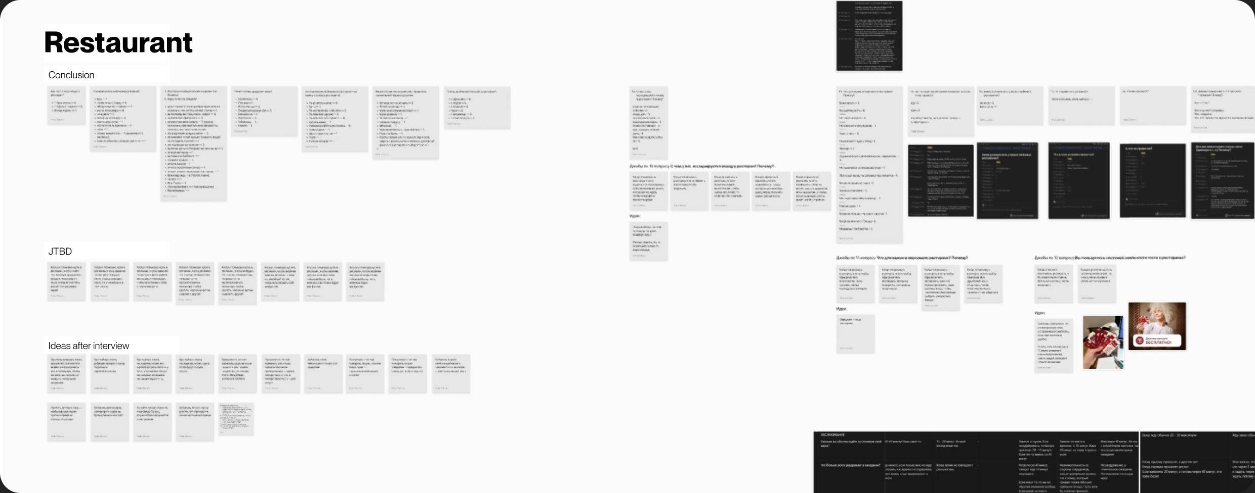 Restaurant JTBD and research prototype overview