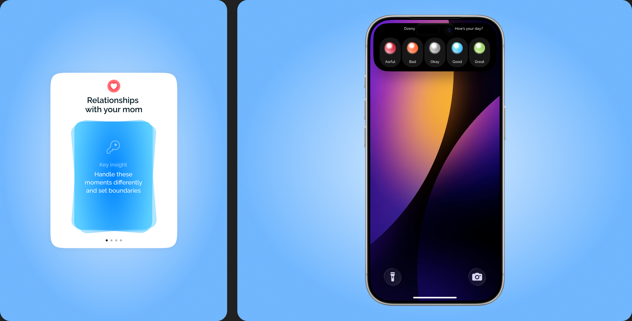 Key insight cards and control center